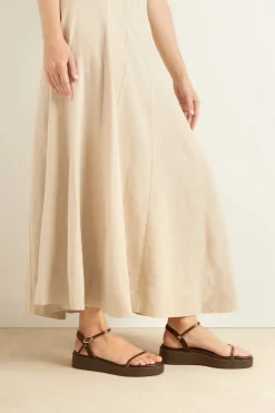 Irida stitch brown off white