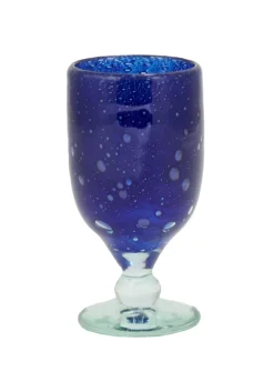 Wine glass blue